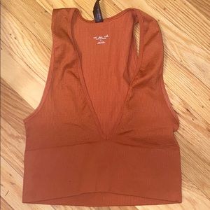 orangish brown tank top